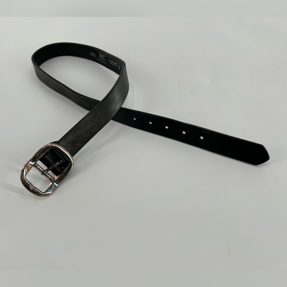 Vintage AL&C‎ Black Leather Belt 32